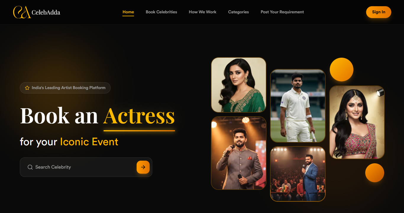 CelebAdda – Celebrity Booking Platform